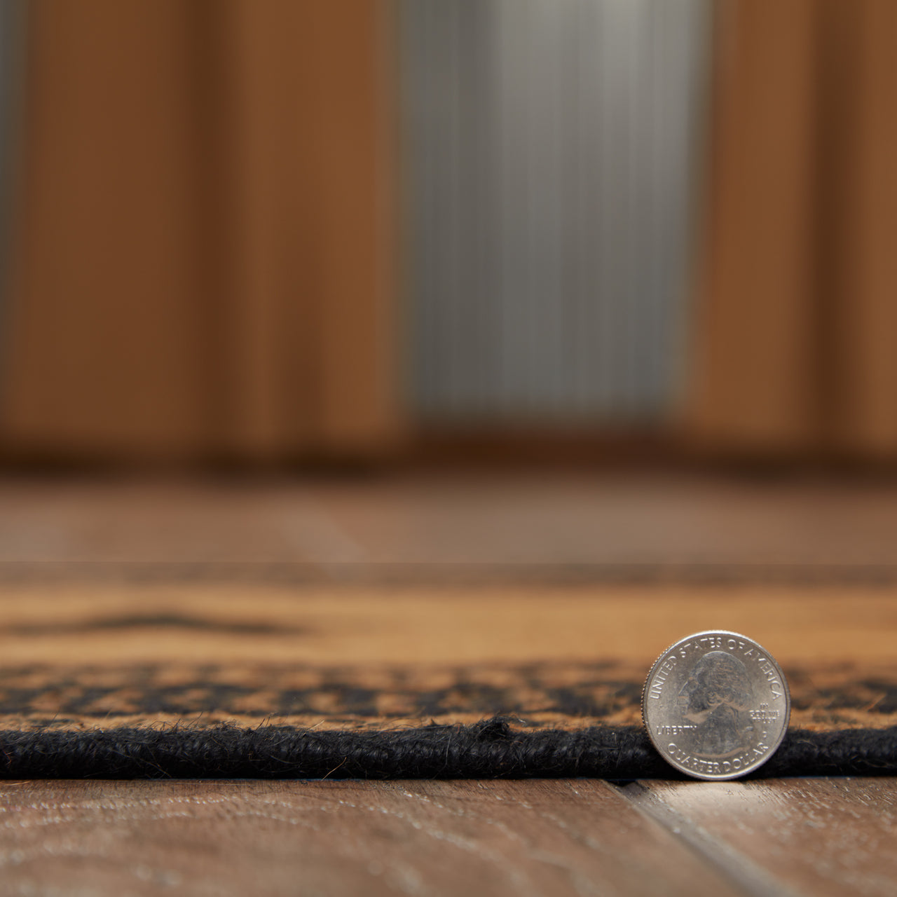 Farmhouse Jute Braided Rug Oval Stencil Stars 27"x48" with Rug Pad VHC Brands