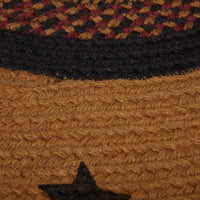 Heritage Farms Star Jute Braided Rug Half Circle 16.5
