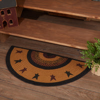 Heritage Farms Star Jute Braided Rug Half Circle 16.5