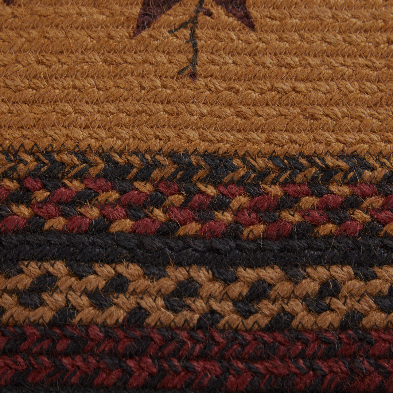 Heritage Farms Star and Pip Jute Braided Rug Oval 20"x30" VHC Brands - The Fox Decor