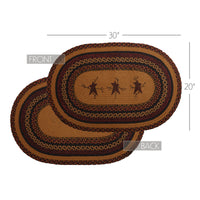 Heritage Farms Star and Pip Jute Braided Rug Oval 20