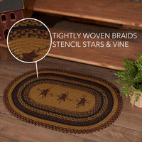 Heritage Farms Star and Pip Jute Braided Rug Oval 20