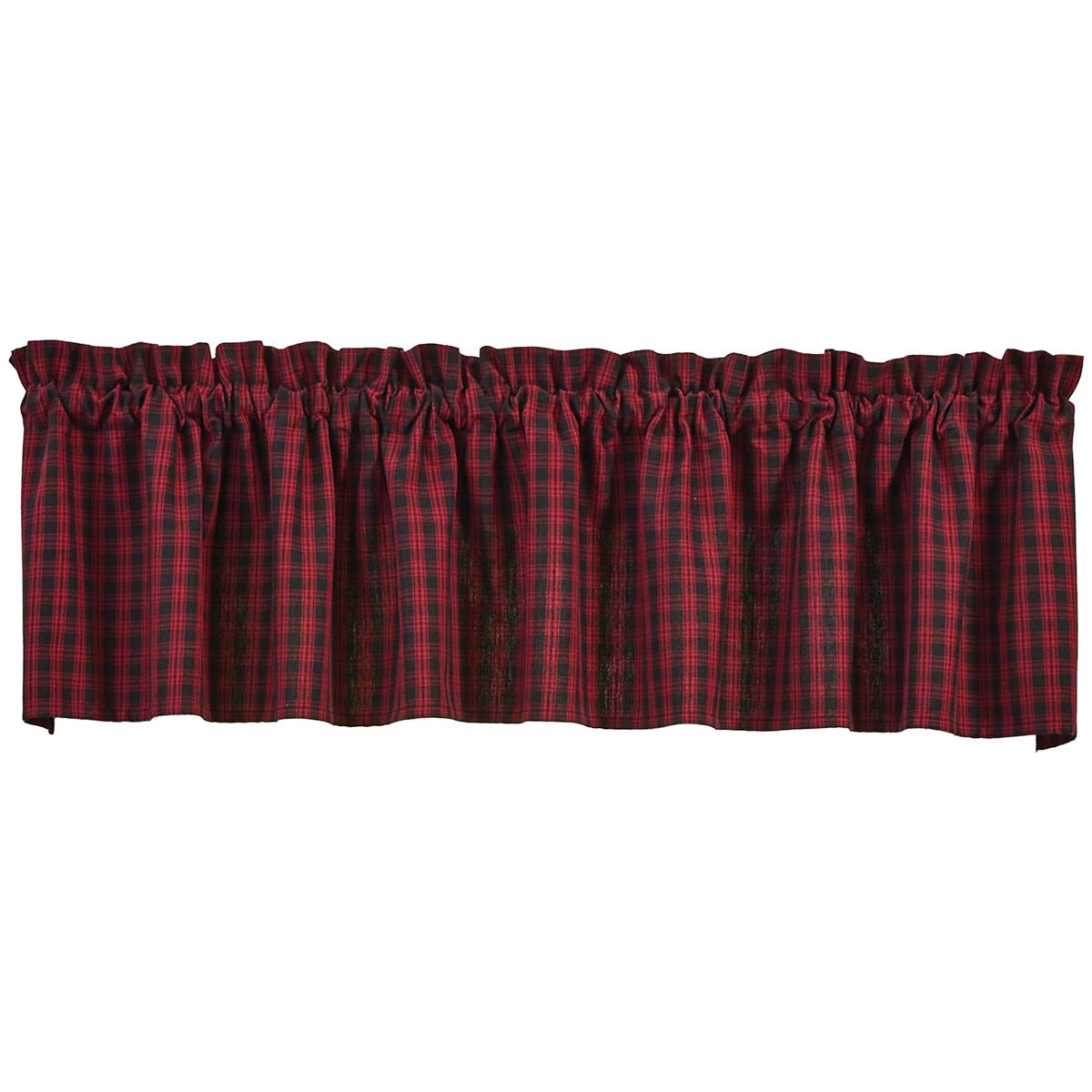 Black Bear Red Dawn Valance 14" L - Set of 2 Park Designs - The Fox Decor