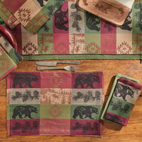 Pinecones And Trees Jacquard Napkin Set of 12 - Park Designs - The Fox Decor