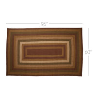 Tea Cabin Jute Braided Rug Rect 5'x8' with Rug Pad VHC Brands
