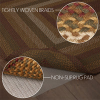 Tea Cabin Jute Braided Rug Rect 5'x8' with Rug Pad VHC Brands
