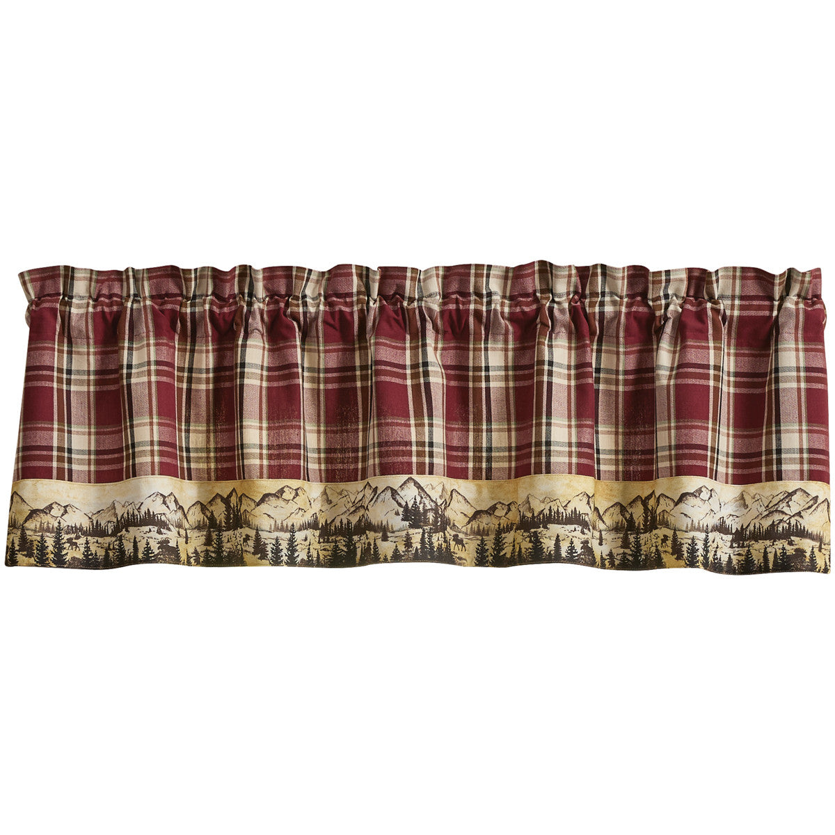 Culpepper Lined Bordered Valance 14" L Set of 2 - Park Designs