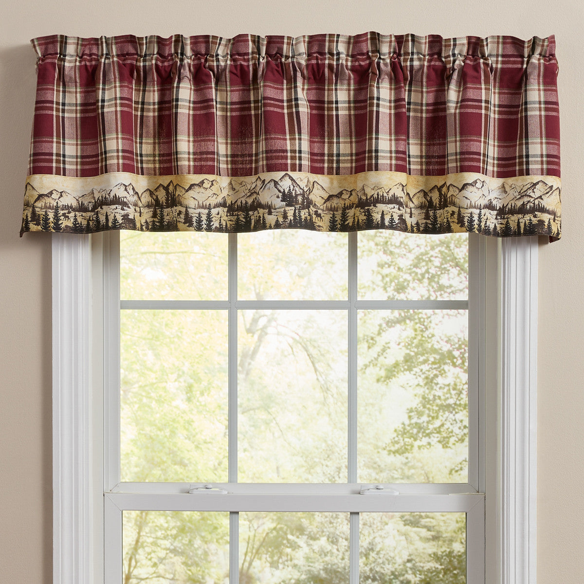 Culpepper Lined Bordered Valance 14" L Set of 2 - Park Designs