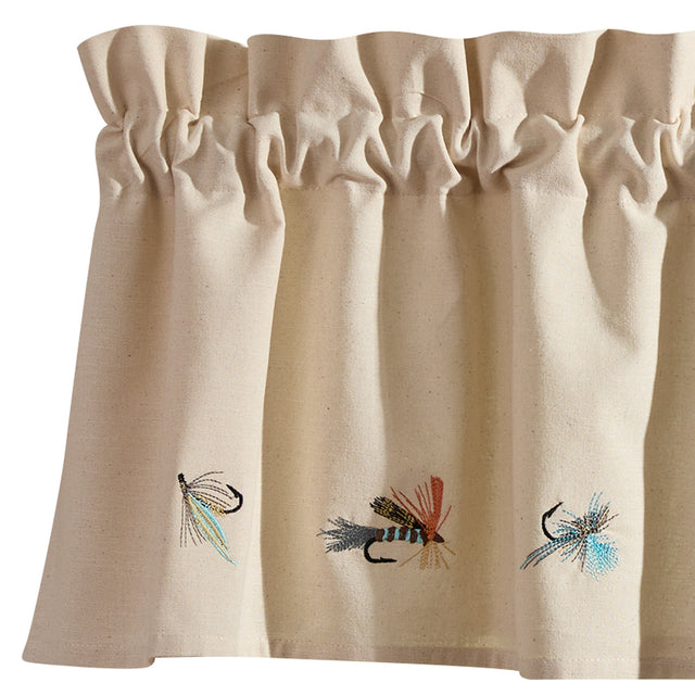 Fly Fishing Lined Embroidered Valance 14