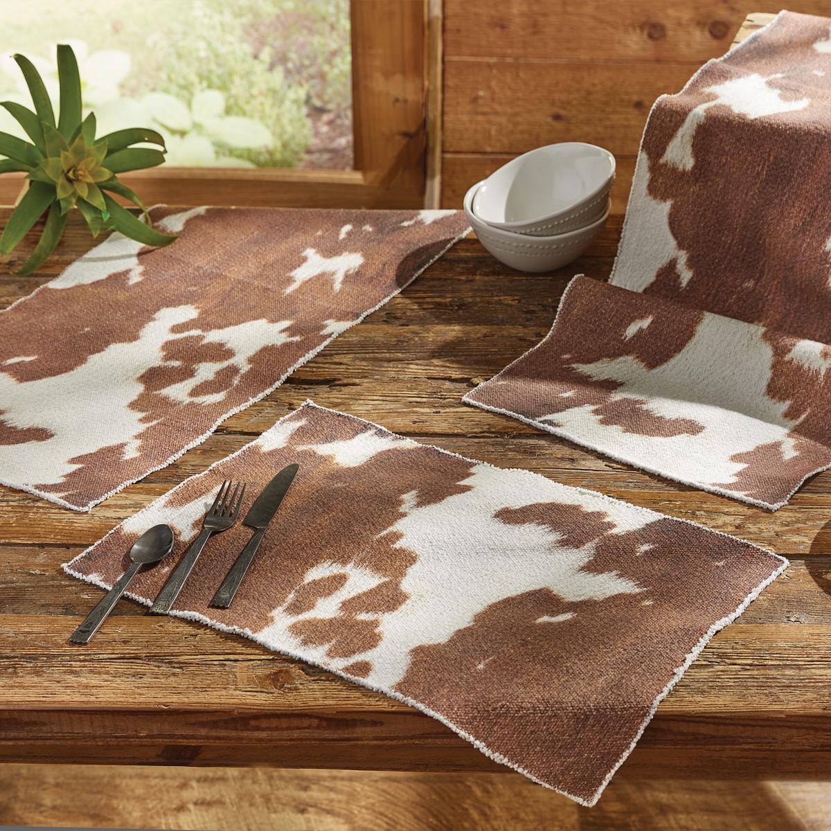 Cowhide Table Runner 36"L - Set of 2 Park Designs - The Fox Decor