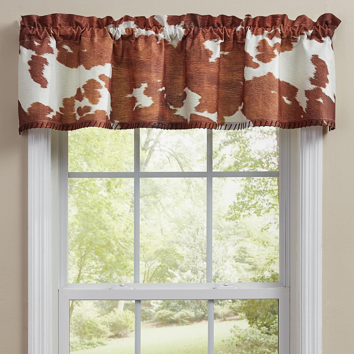 Cowhide Valance 14"L - Park Designs - The Fox Decor