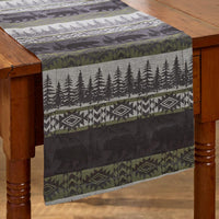 Green Mountain Bear Table Runner 36