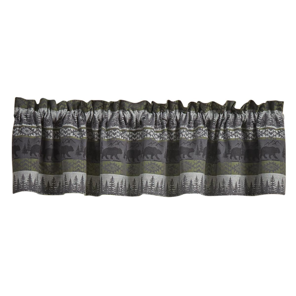 Green Mountain Bear Valance 14"L - Set of 2 Park Designs - The Fox Decor