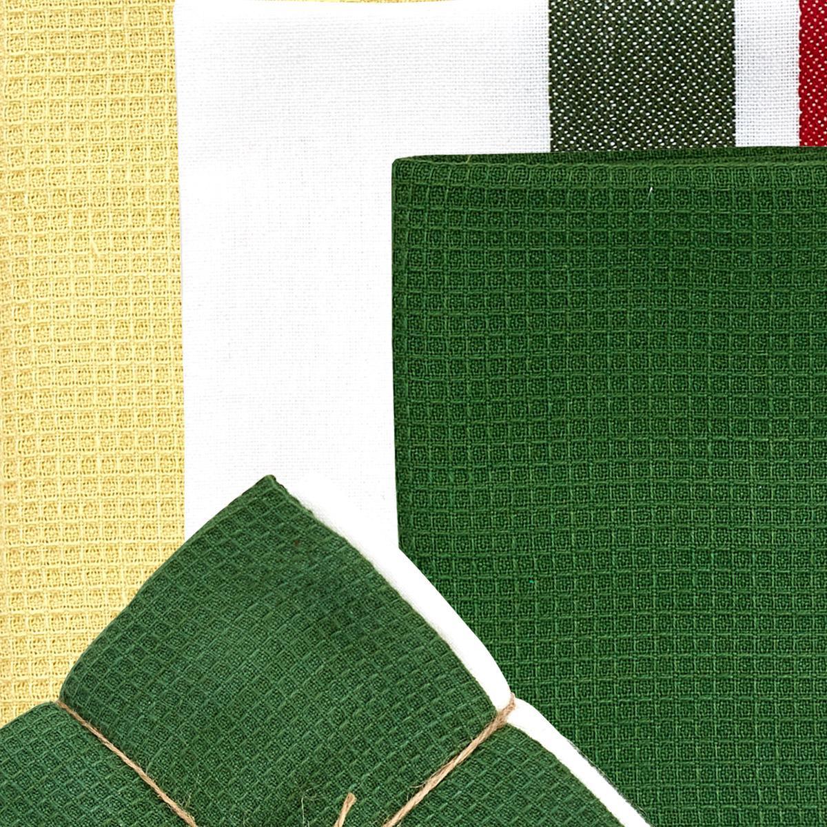 Camp Stripe 3 Dishtowel/ 1 Dishcloth Set - ParkDeigns - The Fox Decor