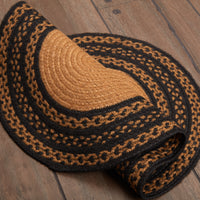 Thumbnail for Farmhouse Jute Braided Rug Oval Stencil Welcome Y'all 20