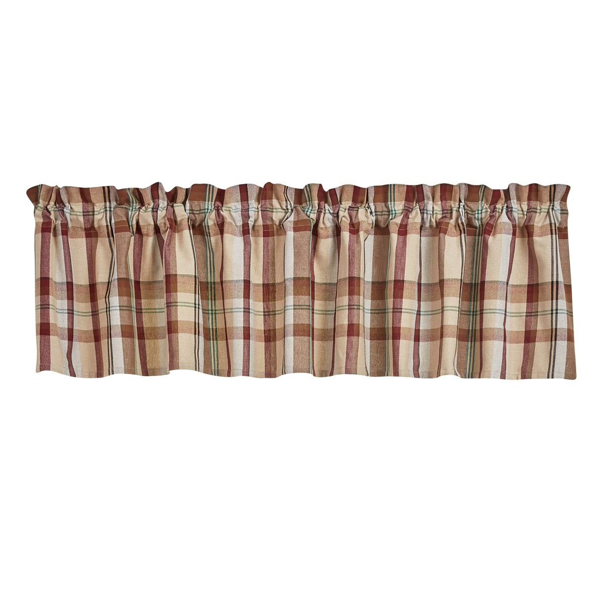 Gamekeeper Plaid Valance 14"L - Park Designs - The Fox Decor