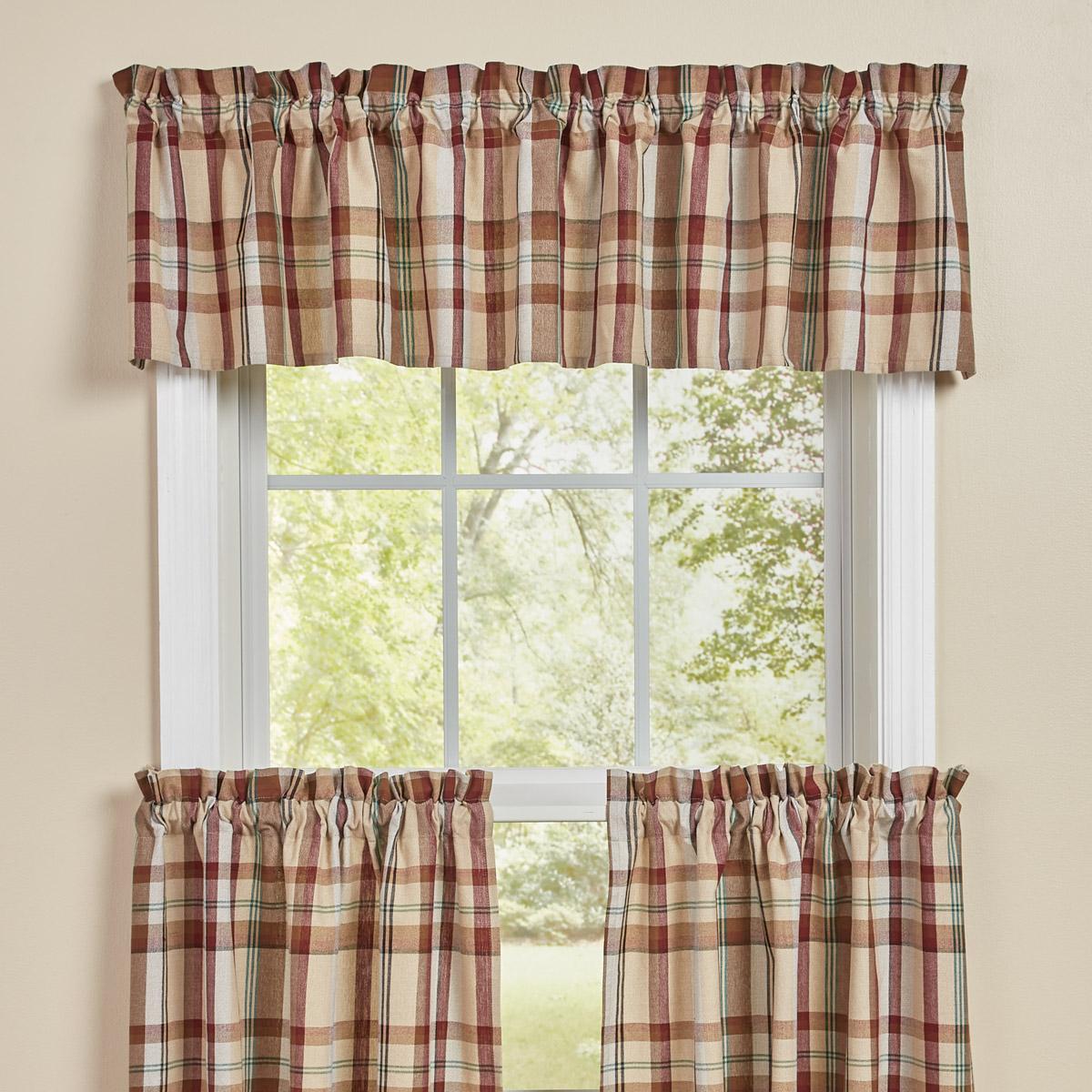 Gamekeeper Plaid Valance 14"L - Park Designs - The Fox Decor