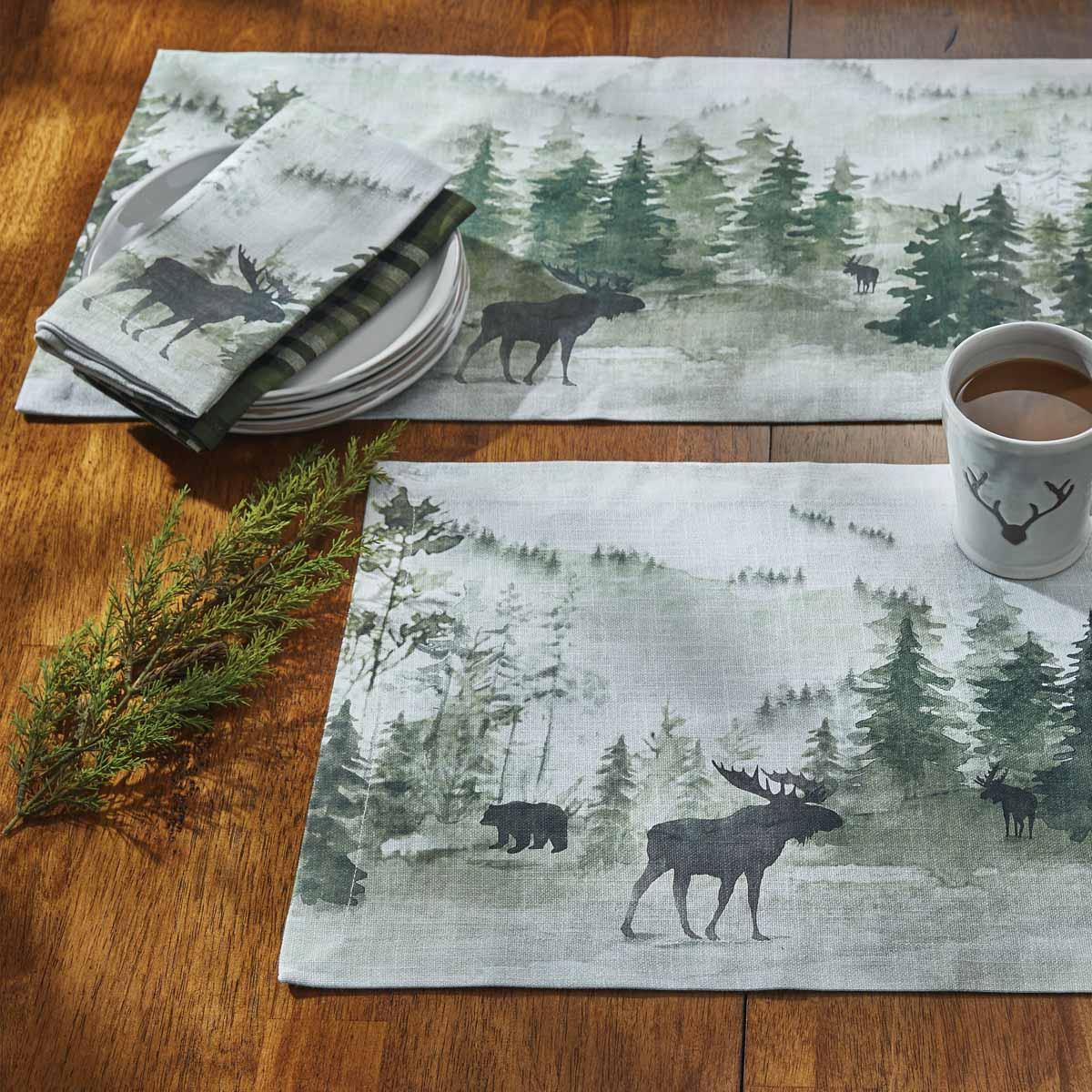 Watercolor Wildlife Table Runner 36"L - The Fox Decor