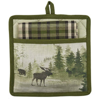Watercolor Wildlife Pocket Potholder Set - The Fox Decor
