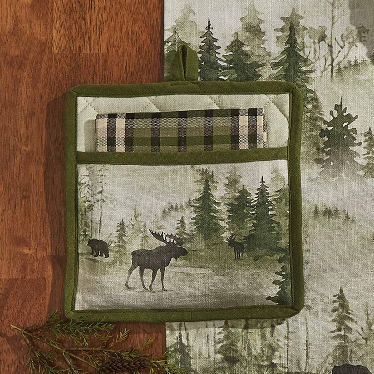 Watercolor Wildlife Pocket Potholder Set - The Fox Decor