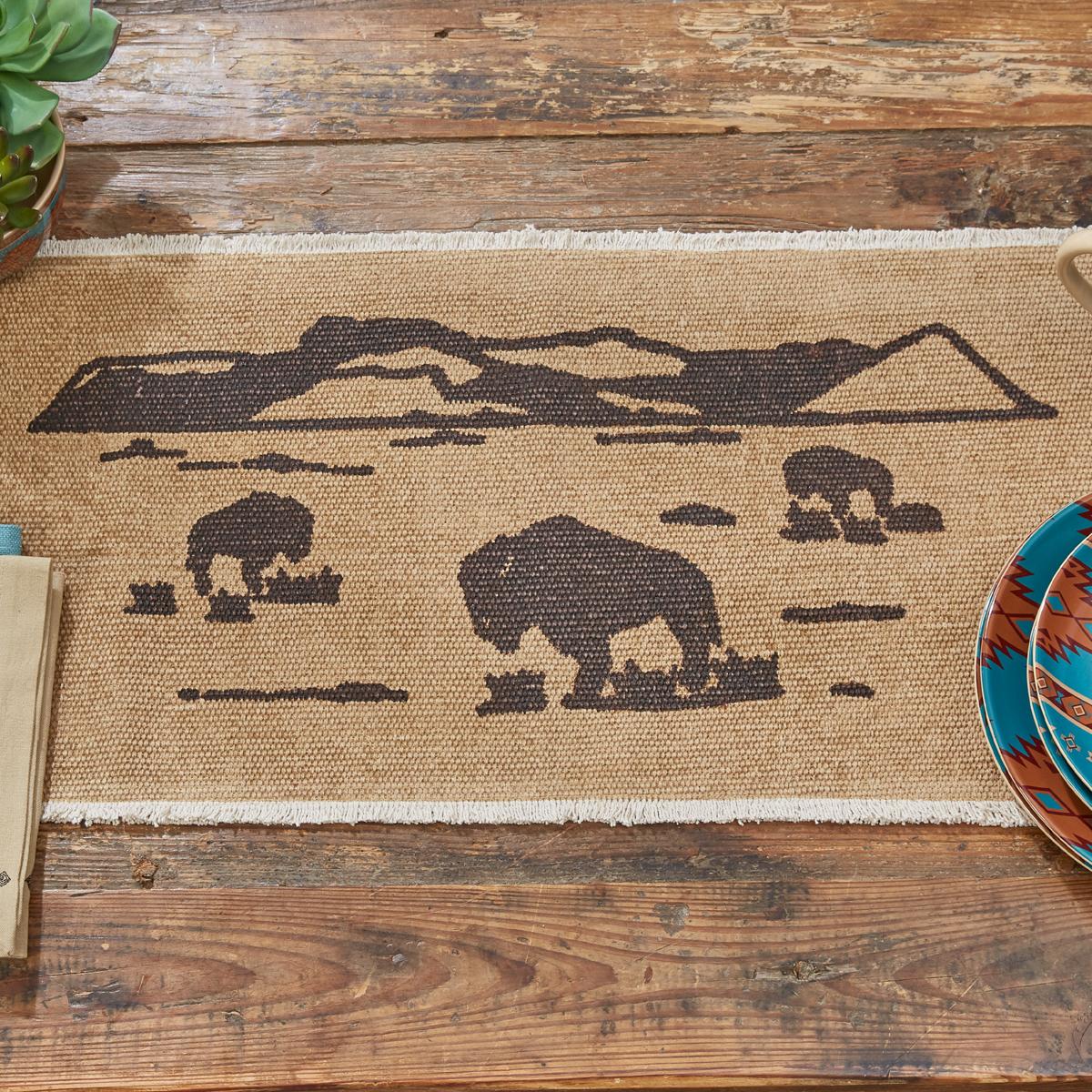 Bison Table Runner - 36"L Park Designs - The Fox Decor