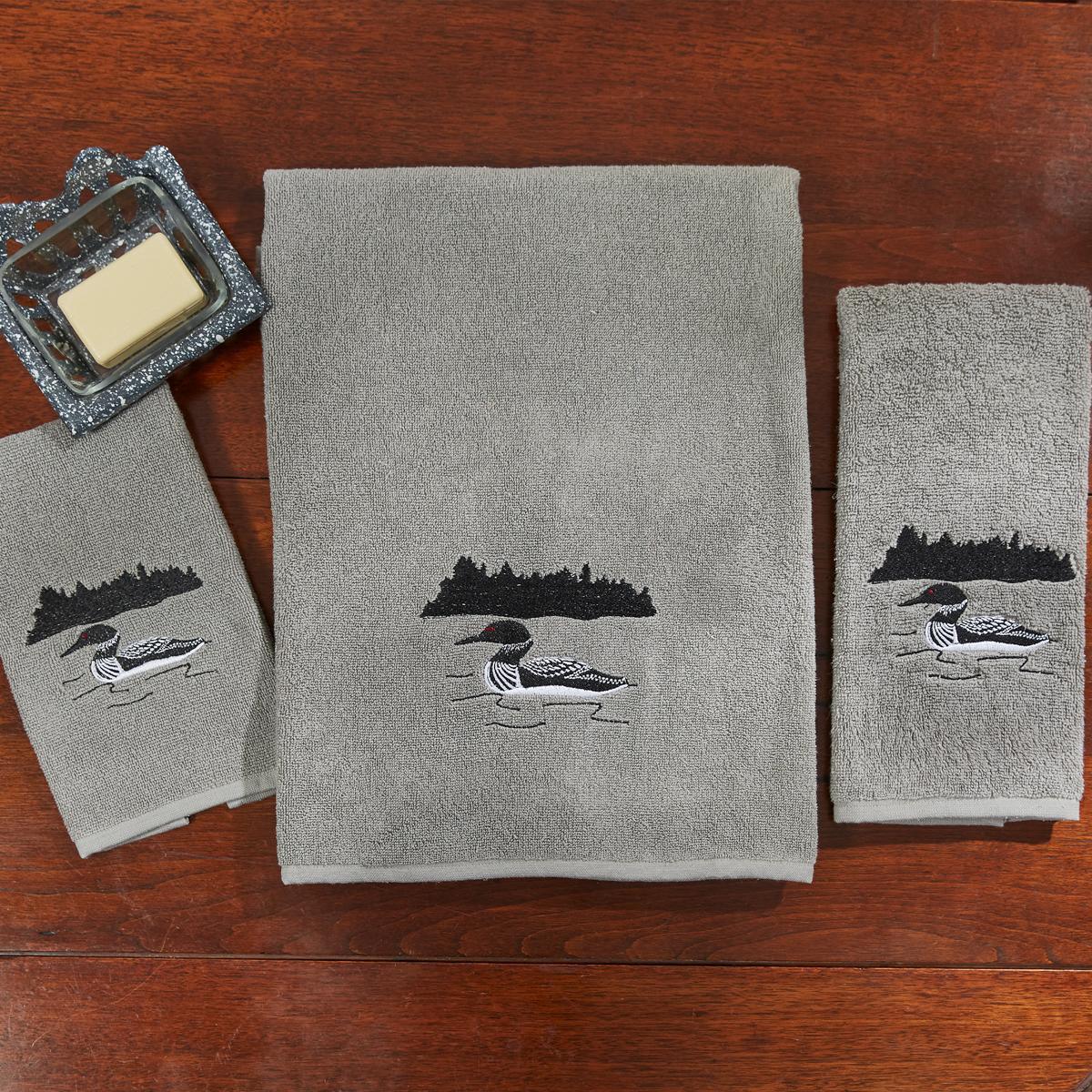 Grey Area Loon Hand Towels - Park Designs - The Fox Decor