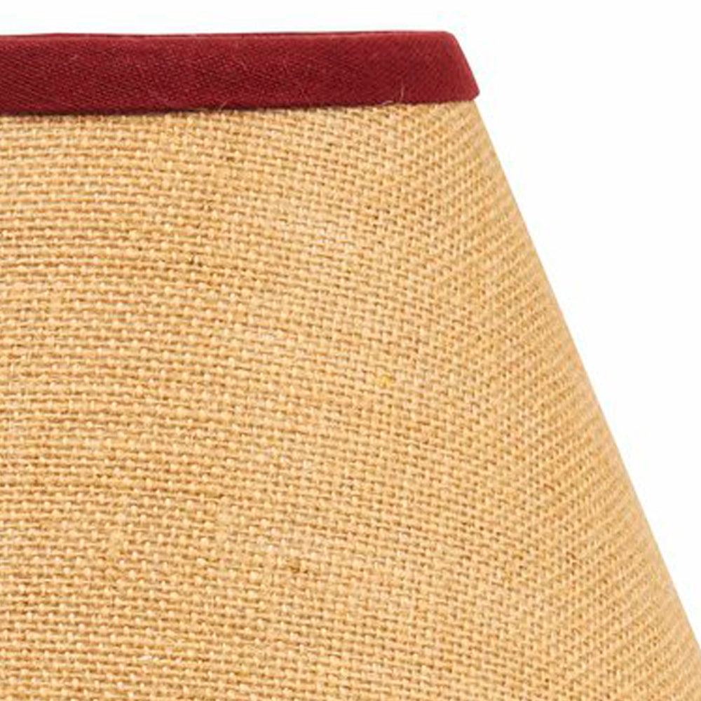 Barn Red Wheat Burlap Stripe 6" Lampshade - Interiors by Elizabeth