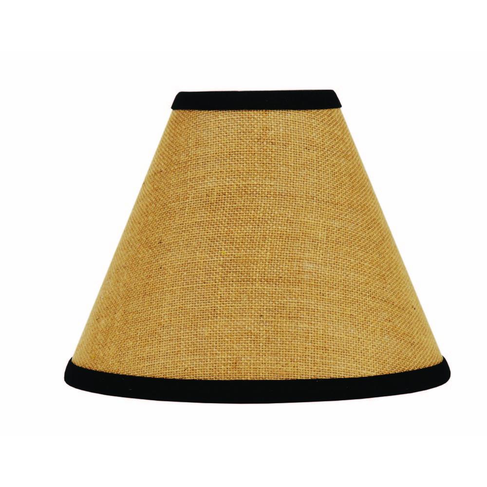 Black - Wheat Burlap Stripe 16" Lampshade - Interiors by Elizabeth