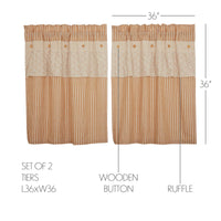 Camilia Ruffled Tier Set of 2 L36xW36 VHC Brands