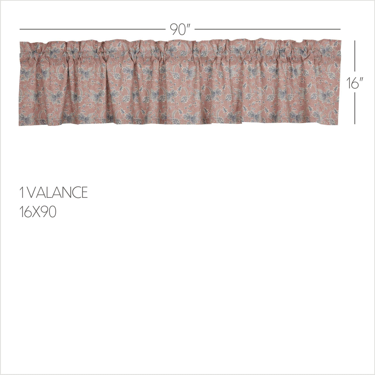 Kaila Floral Valance 16x90 - The Fox Decor