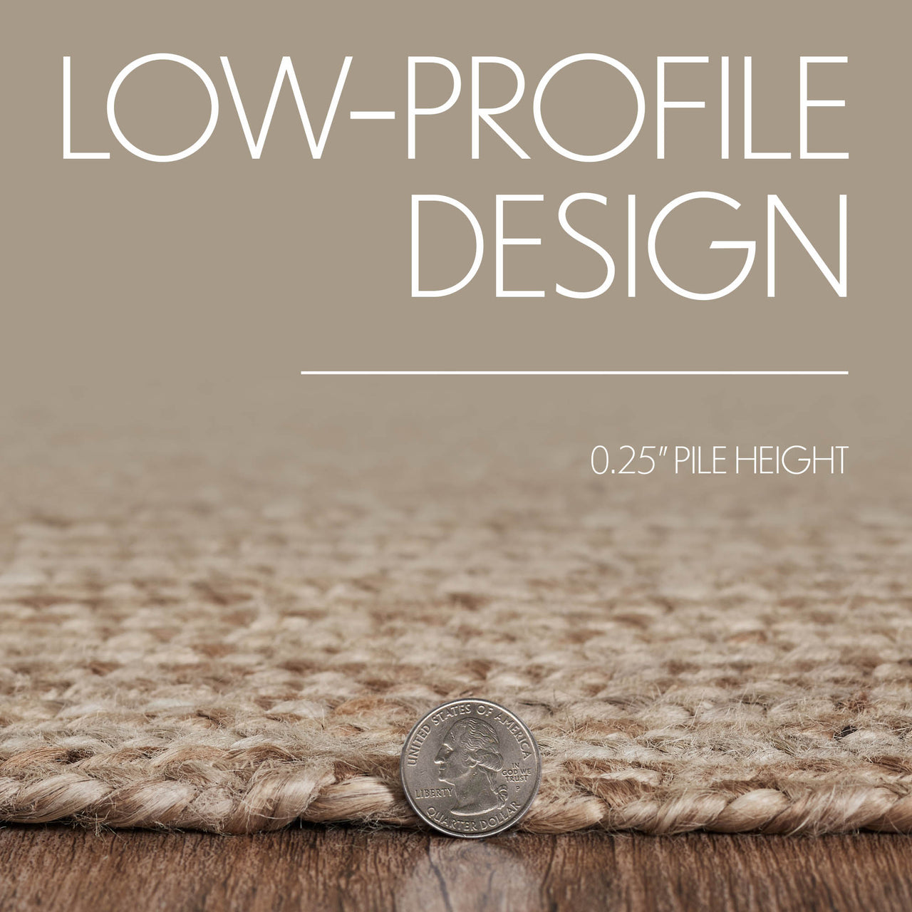 Natural Jute Braided Rug Oval 20"x30" VHC Brands