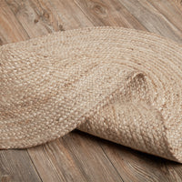 Natural Jute Braided Rug Oval 27