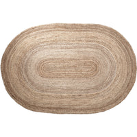 Thumbnail for Natural Jute Rug Oval w/ Pad 72x108