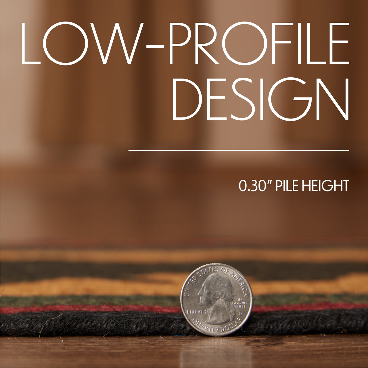 Wyatt Stenciled Bear Jute Braided Rug Oval 0"x30" VHC Brands