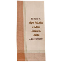 I'll Have A Cafe Sentiment Dishtowel - Set of 6 Park Designs - The Fox Decor