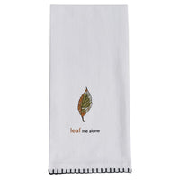 Leaf Me Alone Sentiment Dishtowel - Set of 2 Park Designs - The Fox Decor