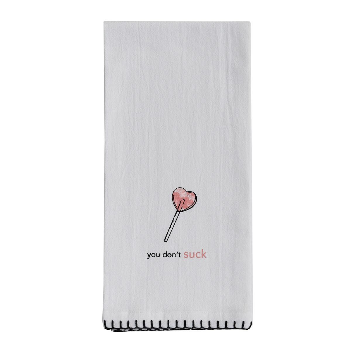 You Don'T Suck Sentiment Dishtowel - Set of 2 Park Designs - The Fox Decor