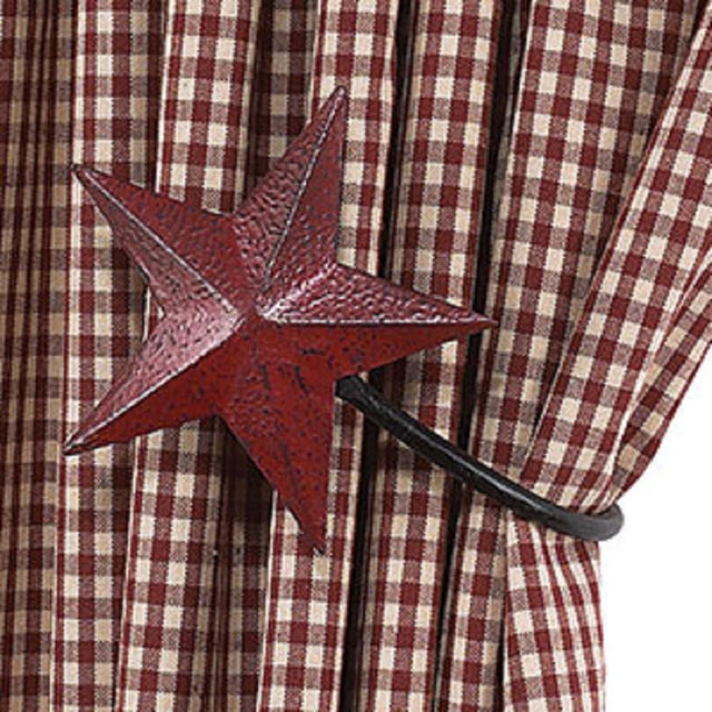 Burgundy Star Curtain Tieback 2/Set - The Fox Decor