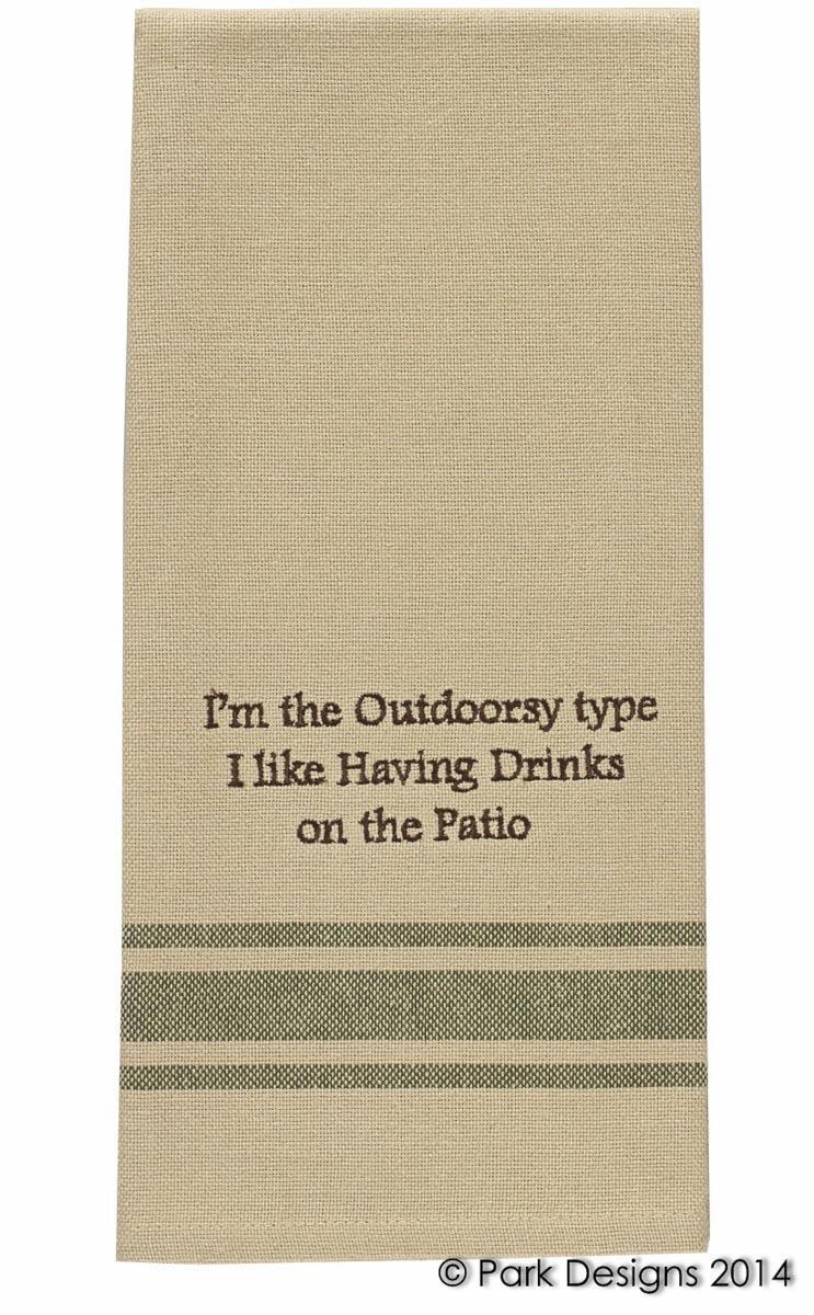 I'm The Outdoorsy Type Dishtowel - Set of 2 Park Designs - The Fox Decor