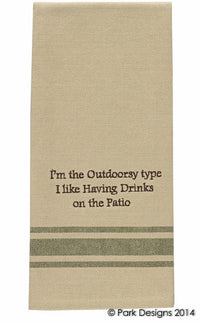 I'm The Outdoorsy Type Dishtowel - Set of 2 Park Designs - The Fox Decor