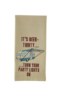 It's Beer Thirty Embroidered Dishtowel - Set of 2 Park Designs - The Fox Decor