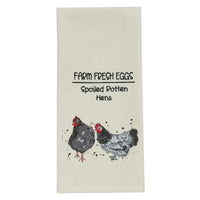 Thumbnail for Farm Fresh Eggs Print and Embroidered Dishtowel - Set of 2 Park Designs - The Fox Decor