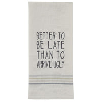 Better To Be Late Dishtowels - Set of 3 Park Designs - The Fox Decor