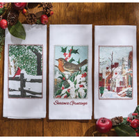 Bird On Fence Patch Dishtowels - Park Designs - The Fox Decor