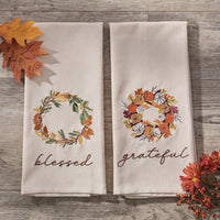 Elderberry Wreath Embroidered Dishtowels - Set of 6 Park Designs