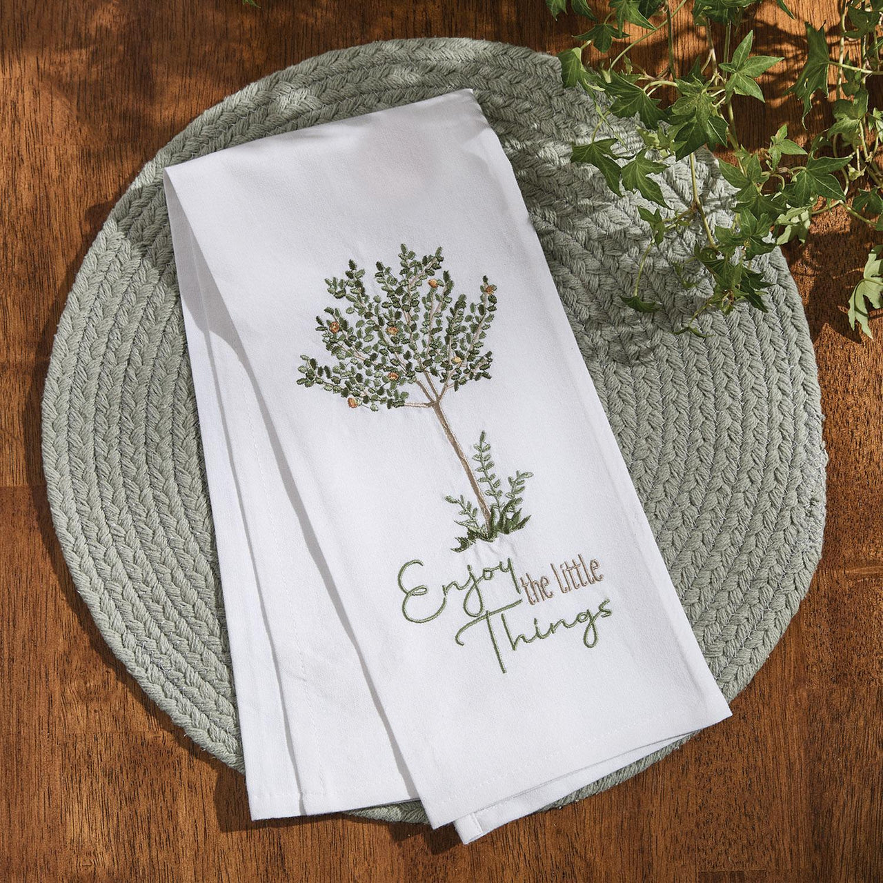 Enjoy The Little Things Dishtowel - Set of 6 Park Designs - The Fox Decor