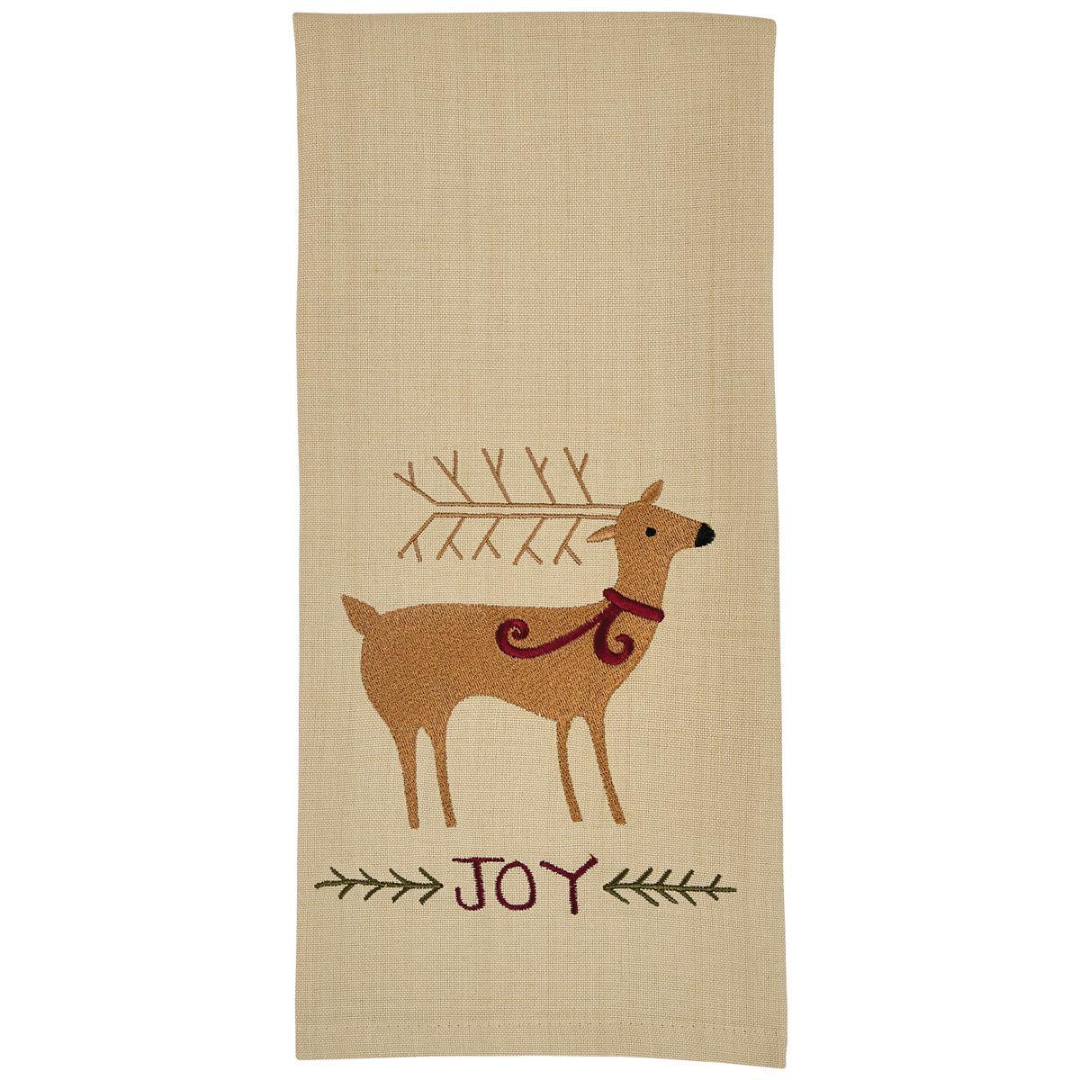 Joyful Deer Emb. Dishtowel - Set of 6 Park Designs - The Fox Decor