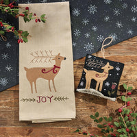 Joyful Deer Emb. Dishtowel - Set of 6 Park Designs - The Fox Decor