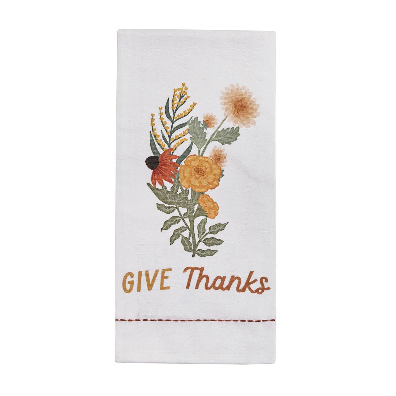 Give Thanks Flower Dishtowel - Set of 6 Park Designs - The Fox Decor