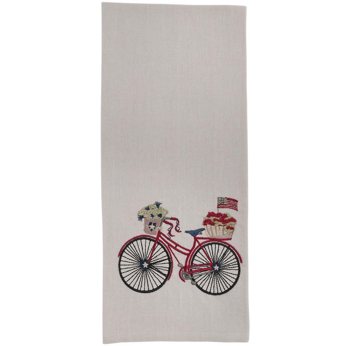 Bicycle With Flag Dishtowels - Set of 6 Park Designs - The Fox Decor